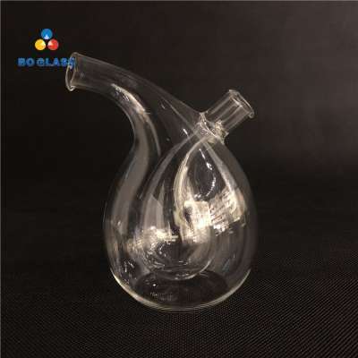 2 in 1 borosilicate double wall glass customized oil and vinegar bottle