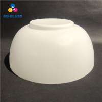 Customized Decorative Blown Opal White Glass Frosted Lamp Shade