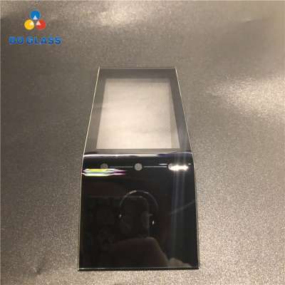 Screen printing baked curved tempered glass plate for intelligent control panel