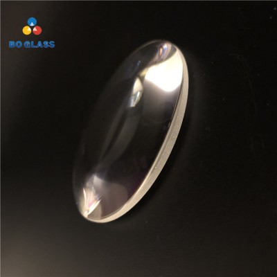 China manufacture customized high quality pattern pressed prism borosilicate biconvex lenses