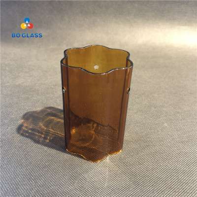 Customized brown and white borosilicate glass test tube led pyrex glass tube for lighting