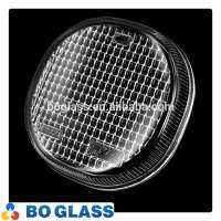 car headlight automotive glass lens with inner pattern