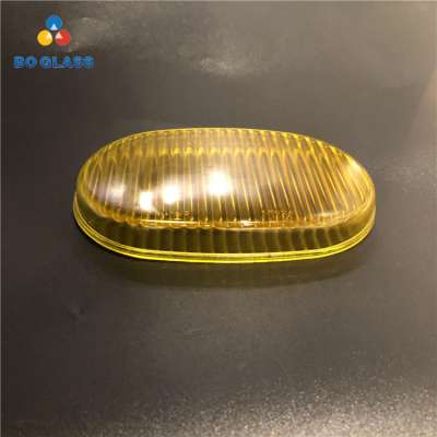 Yellow Color Signal Molded Lighting Accessories Headlight Glass Lens Cover