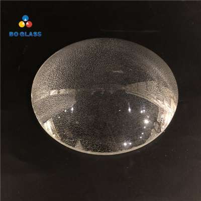 Customized pressed prism borosilicate glass lens cover with peeling pattern base