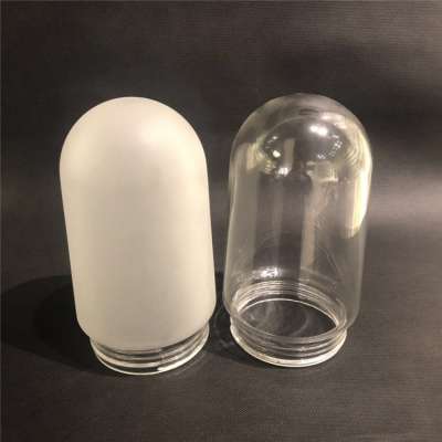 Hand made blown indoor lighting clear cylindrical thread lamp shade vapor proof light