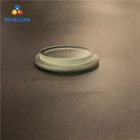 Round silk-screen coated soda lime glass step glass is used for lighting